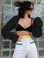 Cardigans Femme avec Manches Longues Amples Unicolore Pull Femme