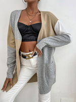 Cardigans Imprimé en Côtelé avec Manches Longues Pull Femme