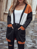 Cardigans Imprimé Femme avec Manches Longues avec Poches Pull Femme