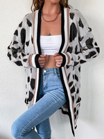 Cardigans Imprimé Femme avec Manches Longues Pull Femme