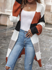 Cardigans Imprimé Femme avec Manches Longues Trciolores Pull Femme