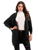 Cardigans Pull en Maille Femme Hiver Côtelé Long avec Manches de landernes Unicoloure Chaud Pull en Maille Femme Hiver