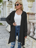 Cardigans Pull en Maille Hiver avec Capuche Longue Unicolore Pull en Maille Femme Hiver