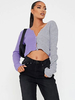 Cardigans Pull en Maille Hiver Côtelé avec Manches Longues Fermeture avec Boutons Bicolores Taille Haute Pull en Maille Femme Hiver