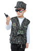 Carnaval armée enfants cosplay vert polyester ensemble enfants cosplay costumes Déguisements Halloween