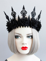 Carnaval Bandeau Couronne Femmes Coiffes Noires Accessoires De Cheveux Déguisement Halloween