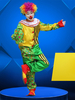 Carnaval Cirque Costume Clown Cosplay Unisexe Chapeau Combinaison Ensemble Déguisement De Vacances