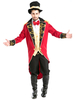 Carnaval Cirque Costume Cosplay Magicien Rouge Hommes Pantalon Chemise Chapeau Ensemble Halloween Déguisement Costumes