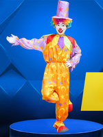 Carnaval Cirque Costume Orange Unisexe Chapeau Combinaison Ensemble Vacances Clown Costumes