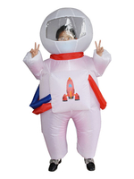 Carnaval Fantaisie Costume Drôle Costume Blanc Unisexe Mardi Gras Burlesque Polyester Combinaison Vacances Astronaute Costumes