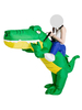 Carnaval Fantaisie Costume Drôle Costume Vert Dinosaure Unisexe Mardi Gras Burlesque Polyester Combinaison Vacances Costumes