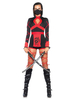 Carnaval Ninja Costume Noir Masque Combinaison Lycra Spandex Femmes Ninja Ensemble Mardi Gras Vacances Costumes Déguisements Halloween