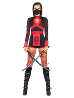 Carnaval Ninja Costume Noir Masque Combinaison Lycra Spandex Femmes Ninja Ensemble Mardi Gras Vacances Costumes Déguisements Halloween