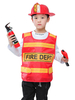 Carnaval pompier enfants rouge Cosplay Polyester ensemble enfants Cosplay Costumes Déguisements Halloween