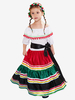 Carnaval Robe Traditionnelle Mexicaine pour Filles Robe de Danse Folklorique Halloween