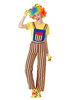 Carnival Circus Costume Jaune Femmes Pantalon GantsTop Set Polyester Clown Vacances Costumes Déguisements Halloween