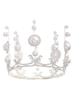 Casque de mariage perle diadème accessoires de cheveux de mariée en métal