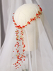 Casque rouge Chapeaux de mariage pierres précieuses en cristal Accessoires de cheveux de mariée