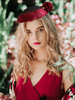 Casque Vintage Chapeau Noir Fleurs Satin Plume Détail Accessoires De Cheveux