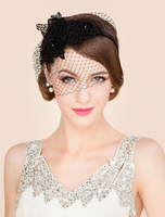 Casques Vintage Cage À Oiseaux Voile Bandeau Rétro Costume Accessoires Femmes Royal Accessoires de Cheveux Déguisements Halloween