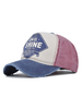 Casquette Homme Casual Mots Imprimé Polyester Bleu Marine Chapeaux