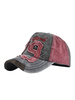 Casquette Homme Chic Color Block Brodé Polyester Gris Chapeaux Bordeaux