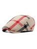 Casquette plate pour homme en lin à carreaux en coton Windsor des années 1920 à la britannique