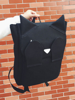 Casual Lolita sac à dos Kitten conception toile noir Lolita sac Déguisements Halloween