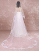 Cathédrale Voile De Mariage Dentelle Applique Fleur Tulle 1 Voile Nuptiale Voile