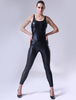 Catsuit de unitard métallique brillant pour les femmes Déguisements Halloween