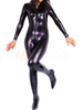 Catsuit métallique noir brillant Déguisements Halloween