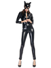 Catwoman Halloween Costume Carnavals noir adulte gelée rétro couches combinaison polyester masque vacances Costume Carnaval