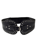 Ceinture à boucle corset en cuir noir ceinture punk cloutée