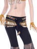 Ceinture de danse du ventre noirr avec paillette d