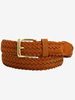 Ceinture en cuir tressé ceintures rétro en détresse pour femmes avec boucle