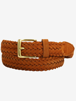 Ceinture en cuir tressé ceintures rétro en détresse pour femmes avec boucle