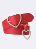 Ceinture Femme en Cuir Synthétique avec Boucle Coeur Unicolore Ceinture Femme