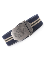 Ceinture Homme Crâne Polyester Chic Ceinture Bleu Marine