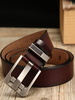 Ceinture homme en similicuir marron café ceinture en cuir PU