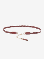 Ceinture élégante en cuir de vache tressé robes ceintures de chemise avec franges