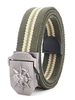 Ceinture Élégante Hommes Avec Motif Crâne Ceinture Verte Chasseur En Polyester Bicolore Rayons