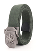 Ceinture Élégante Hommes Motif Crâne En Polyester Ceinture Verte