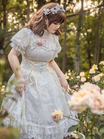Ceinture Lolita Blanche Dentelle Polyester Accessoires Lolita