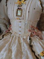 Ceinture Lolita Ecru Blanc Lace Up Polyester Divers Accessoires Lolita