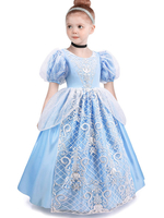 Cendrillon conte de fées cosplay robe bleue polyester Costumes Cosplay enfants