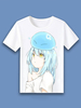 Cette fois-là; je me suis réincarné en T-Shirt blanc Slime Rimuru Slime Print Pattern Jewel Neck manches courtes T-Shirt dété