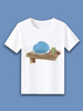 Cette fois-là; je me suis réincarné en T-shirt Slime Motif imprimé Slime col bijou manches courtes T-shirt Anime blanc