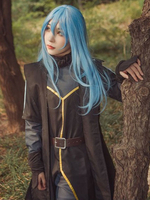 Cette fois-là; je me suis réincarné en tant que Slime Rimuru Tempest Cosplay Costume noir uniforme tissu 5 pièces ensemble Anime Cosplay Costume tenue
