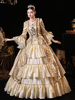 Champagne Rétro Costumes Robe Pour Femme Style Vintage Européen Marie Antoinette Costume Robe De Bal Robe De Soirée Médiévale