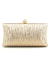 Champagne Sac à main Kiss Lock Artwork motif Vertical Mariage Sac à main